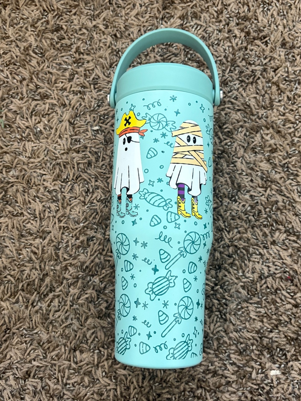 Mint Ghosts Candy Travel Tumbler